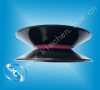 Ceramic idler pulley with nylon flange